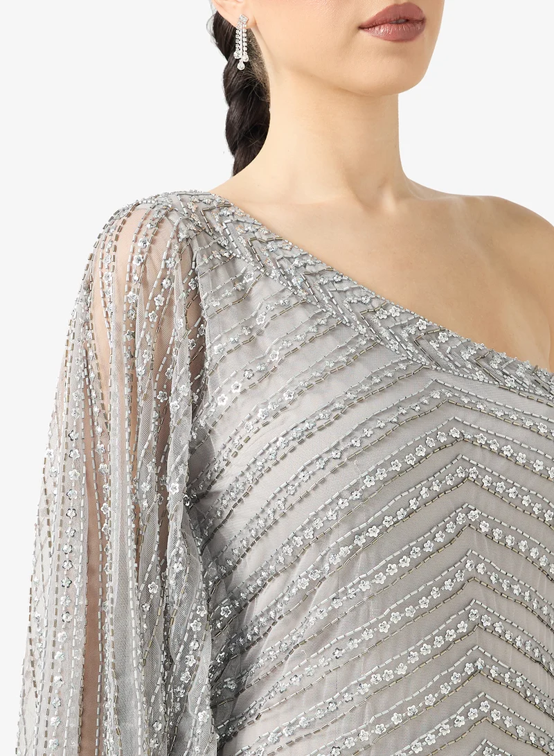 Namshi x  One Shoulder Embellished Dress for Women | Best Price UAE